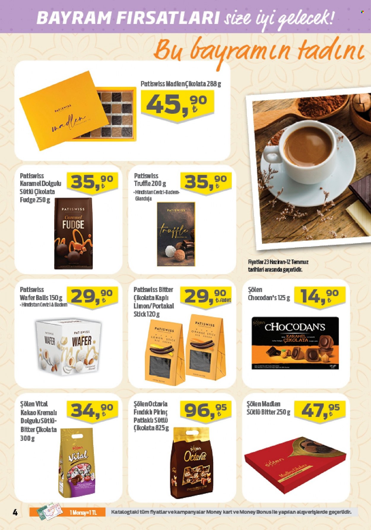 thumbnail - Migros aktüel ürünler, broşür  - 6.23.2022 - 7.6.2022 - Satıştaki ürünler - limon, çikolata, kakao. Sayfa 4.