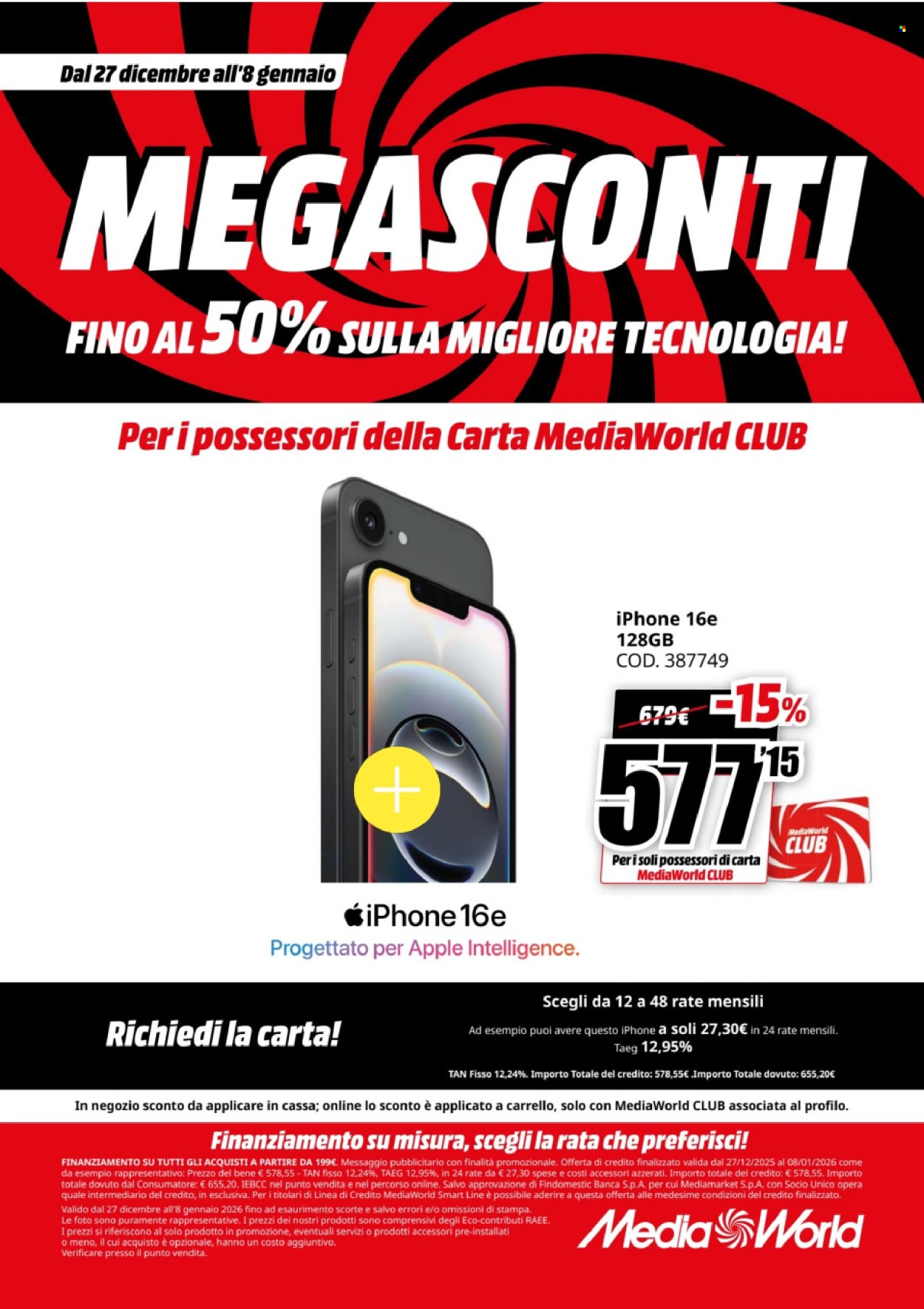 Volantino MediaWorld - 27/12/2025 - 8/1/2026. Pagina 3