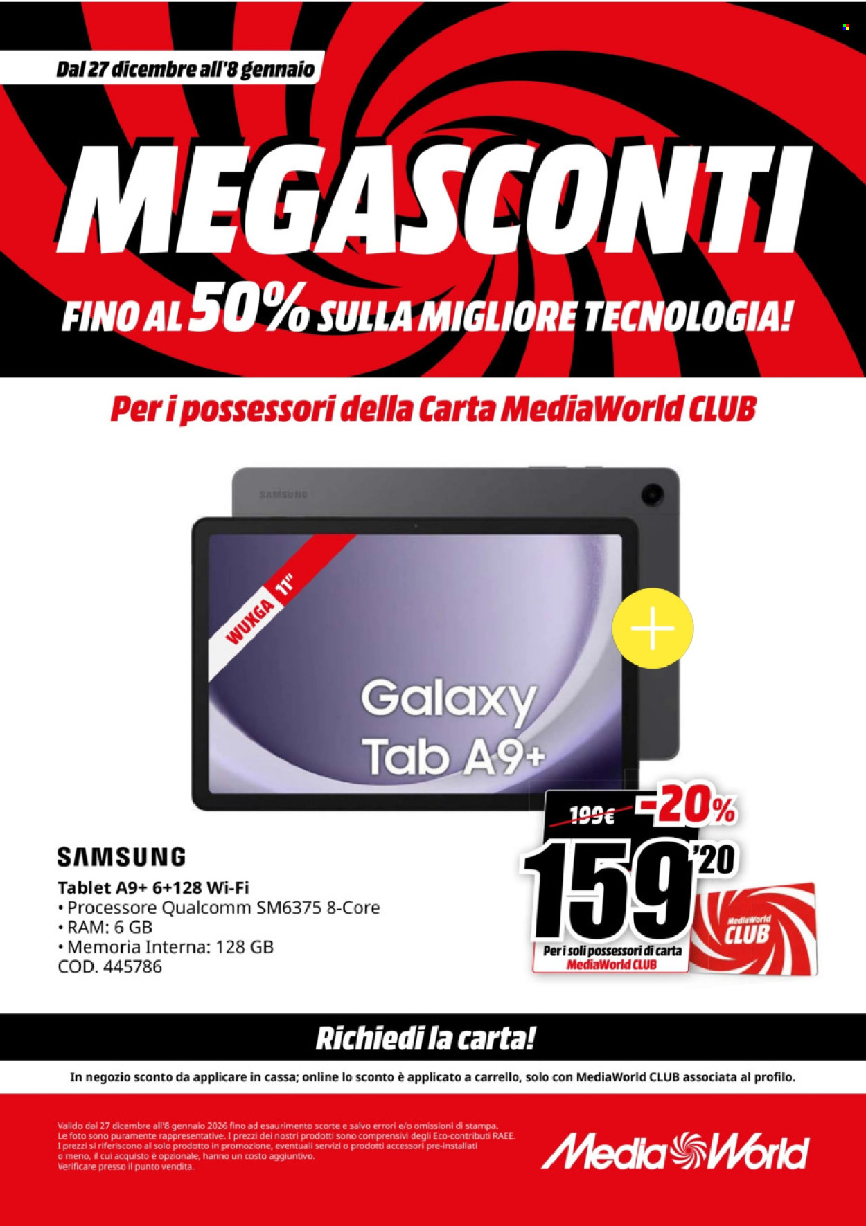 Volantino MediaWorld - 27/12/2025 - 8/1/2026. Pagina 14