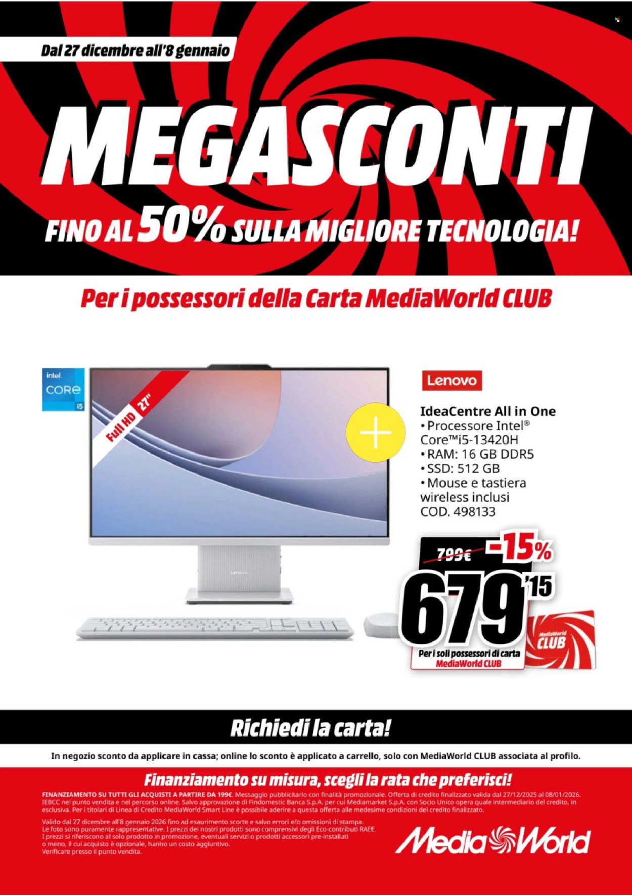 Volantino MediaWorld - 27/12/2025 - 8/1/2026. Pagina 20