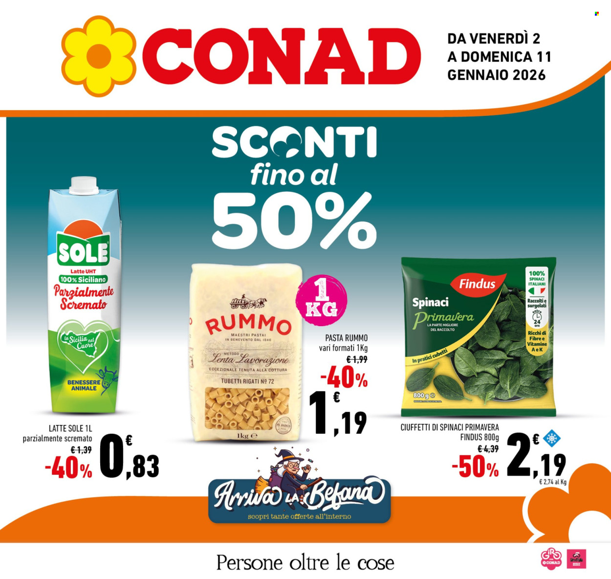 Leták Conad - 2.1.2026 - 11.1.2026. Strana 1