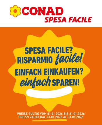 Volantino Spesa Facile Conad - 1/1/2026 - 31/1/2026.