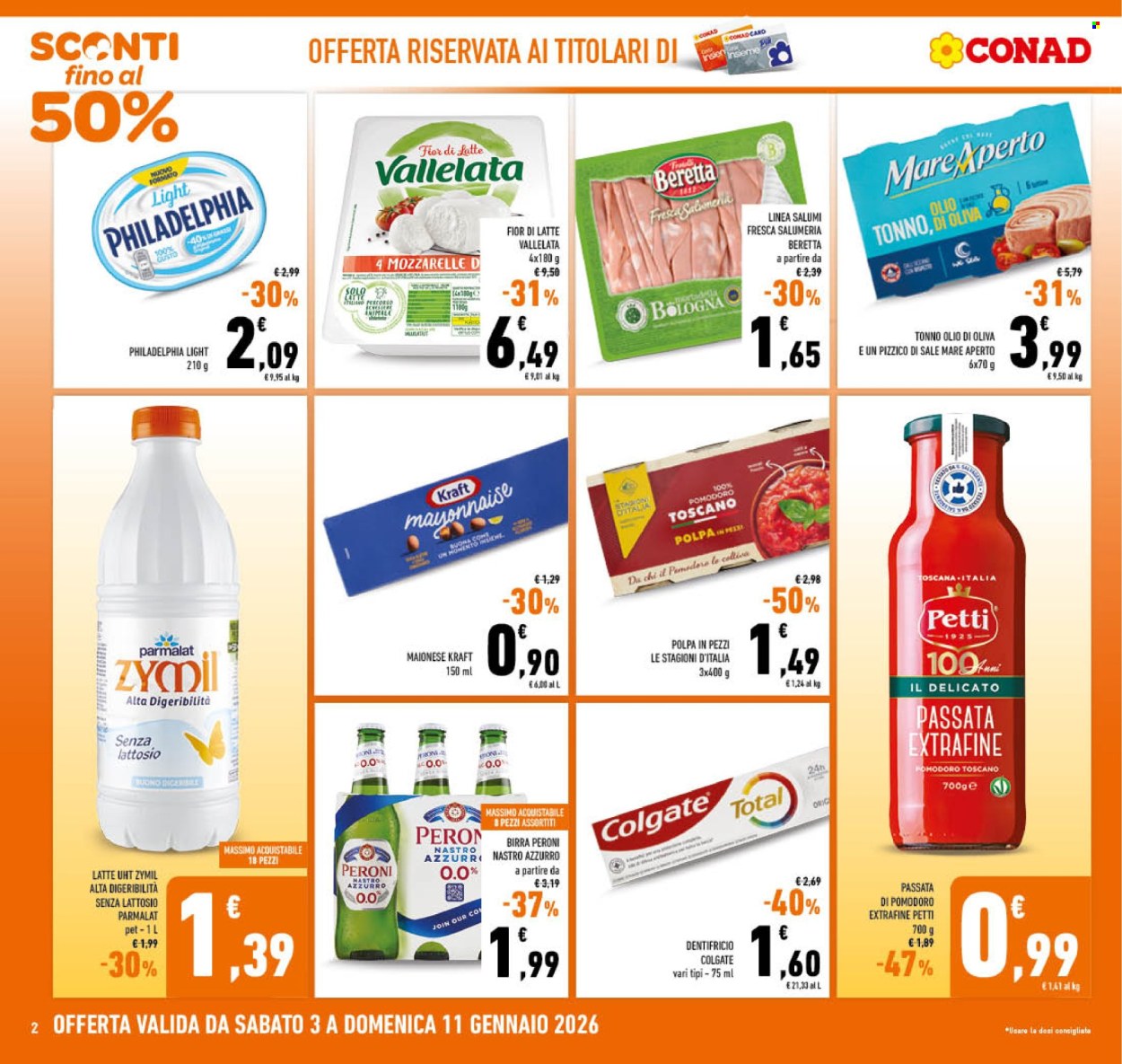 Leták Conad - 3.1.2026 - 11.1.2026. Strana 2