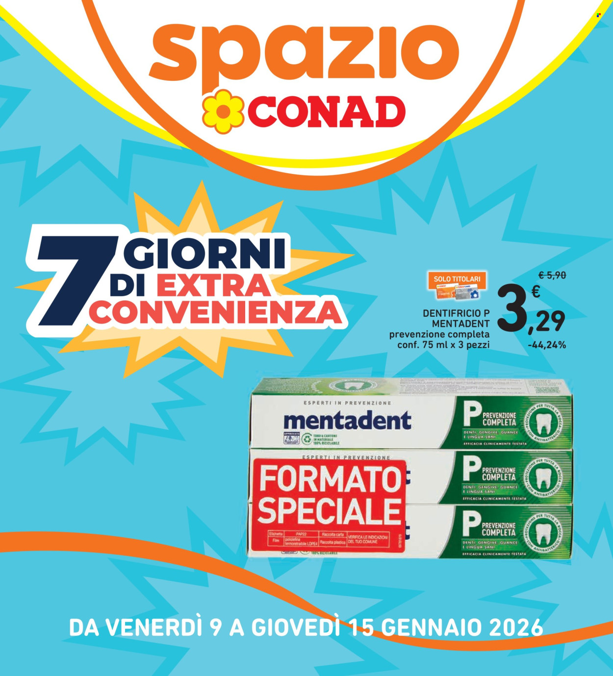 Volantino Spazio Conad - 9/1/2026 - 15/1/2026. Pagina 1