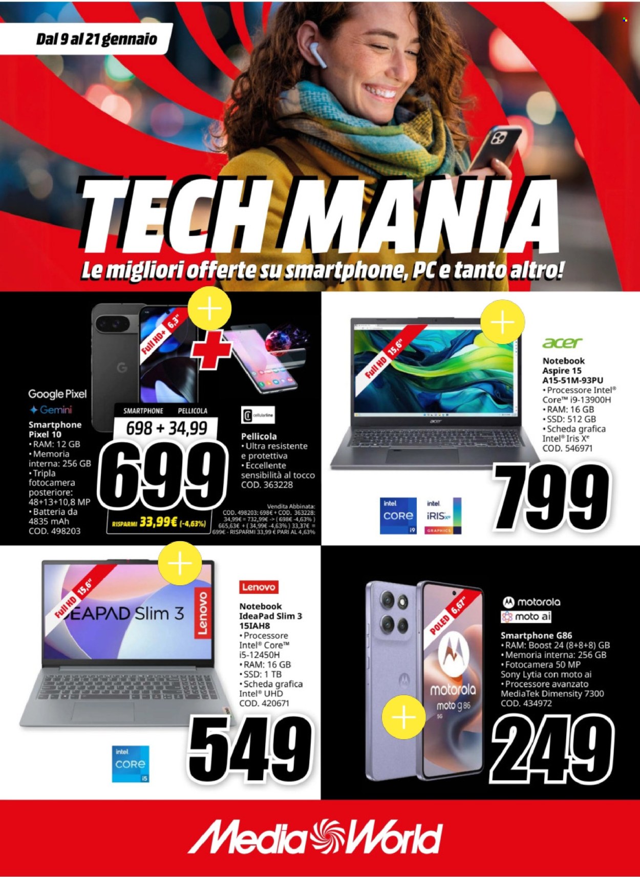Volantino MediaWorld - 9/1/2026 - 21/1/2026. Pagina 1