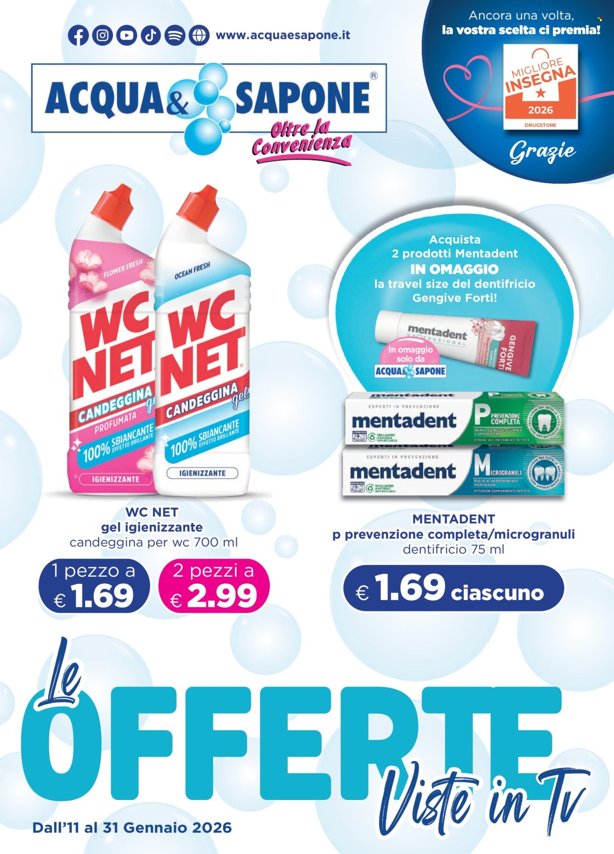 Leták Acqua & Sapone - 11.1.2026 - 31.1.2026. Strana 1