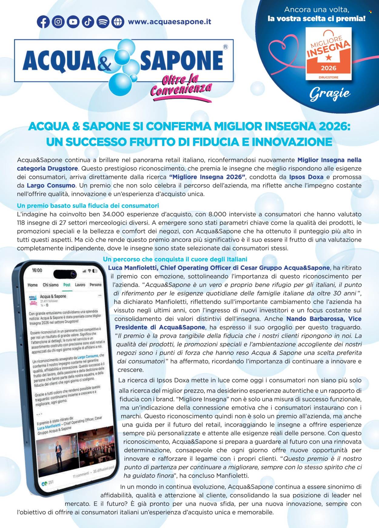 Leták Acqua & Sapone - 11.1.2026 - 31.1.2026. Strana 16