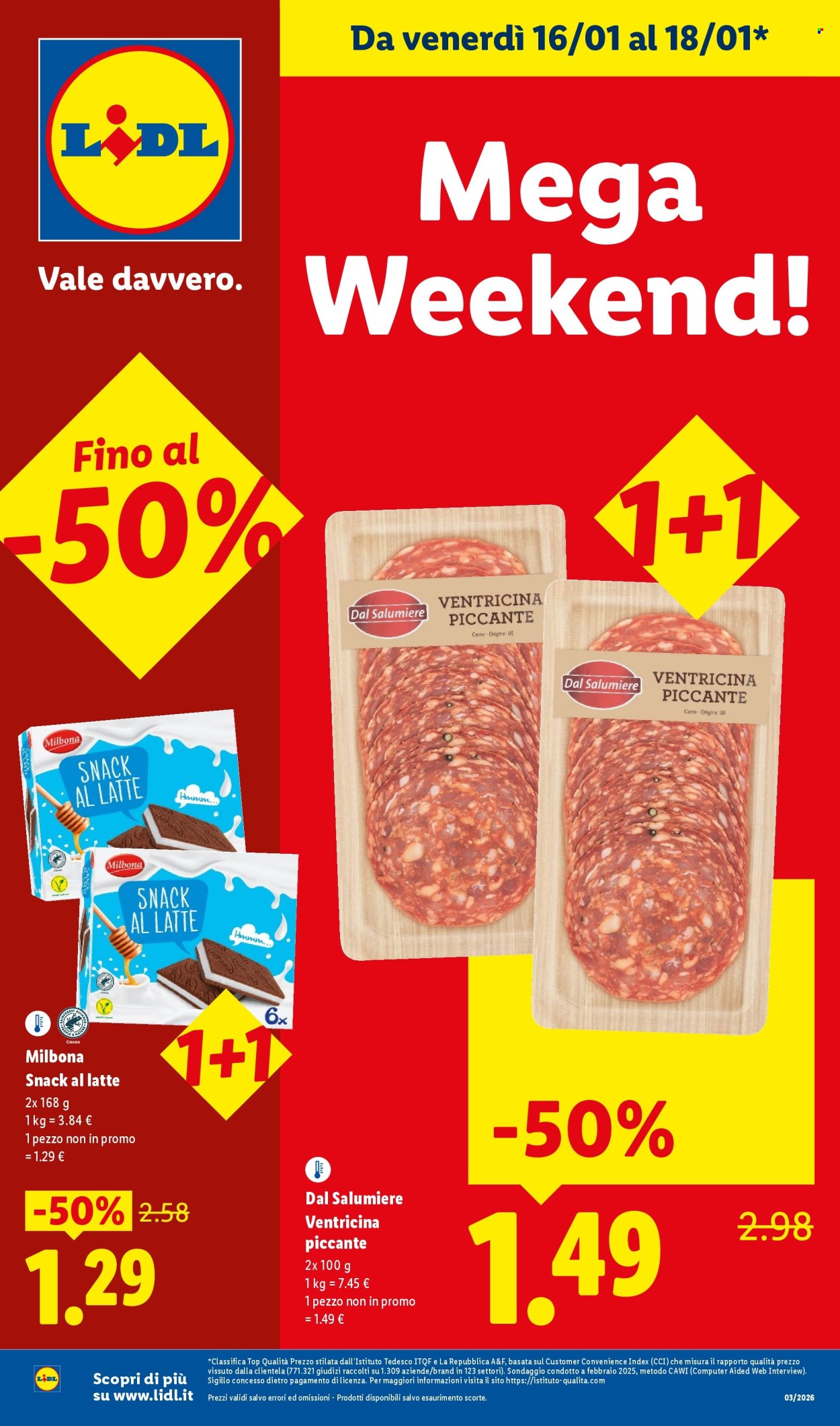 Volantino Lidl - 16/1/2026 - 18/1/2026. Pagina 1