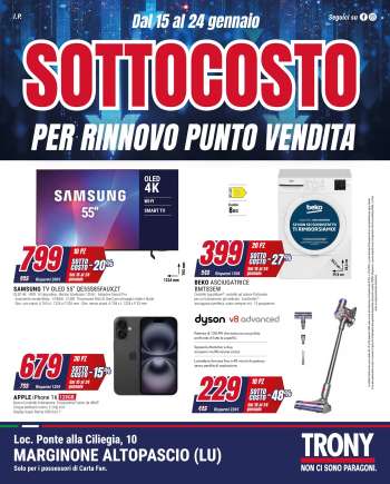 Volantino Trony - 15/1/2026 - 24/1/2026.