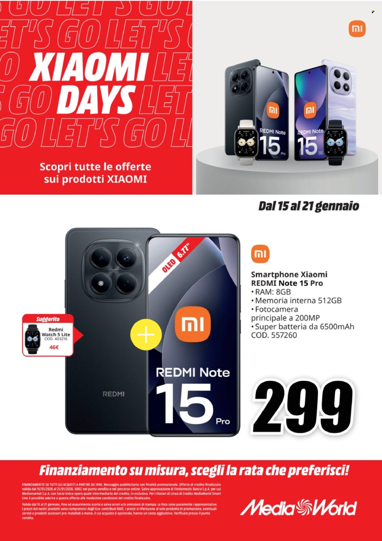Volantino MediaWorld - 15/1/2026 - 21/1/2026. Pagina 1
