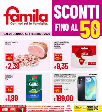 Volantino Famila - 22/1/2026 - 4/2/2026.
