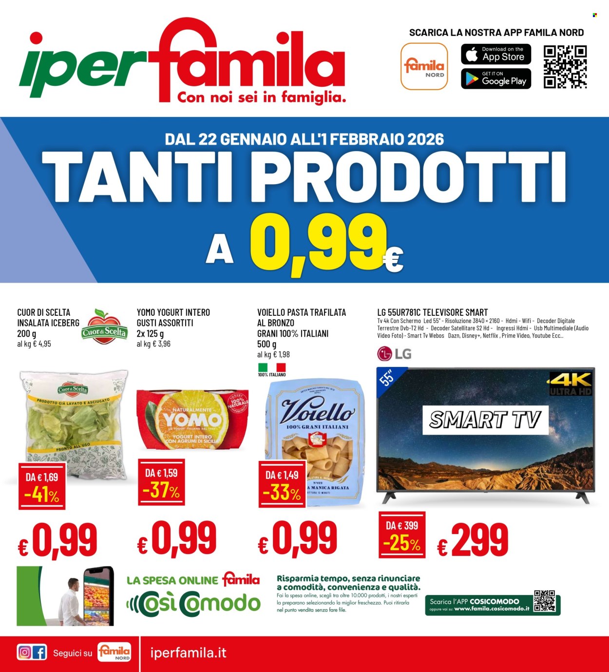 Volantino Famila - 22/1/2026 - 1/2/2026. Pagina 1