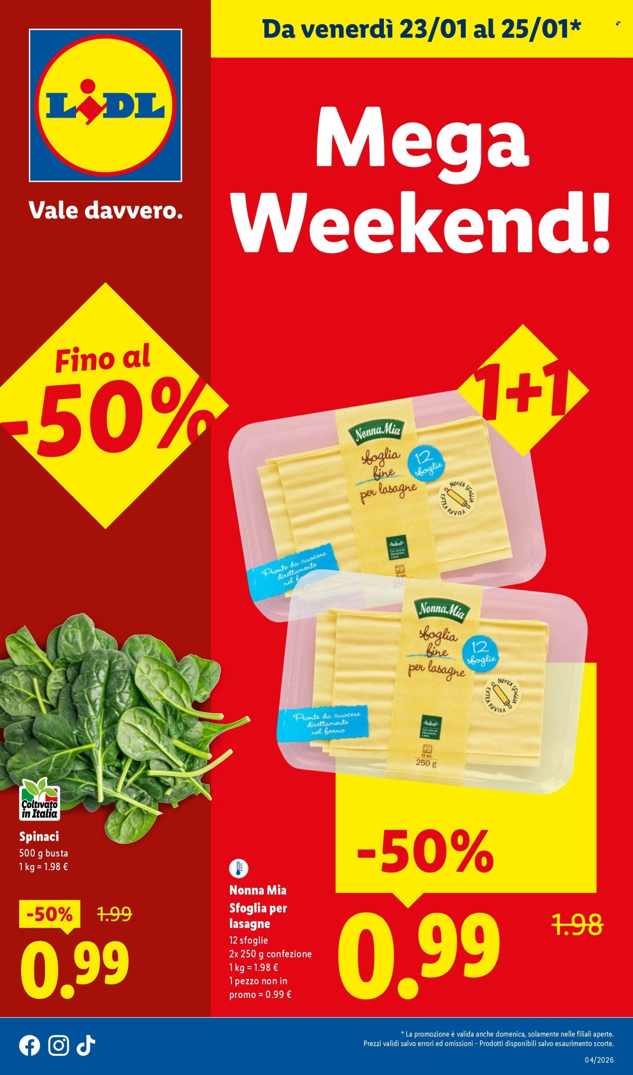 Volantino Lidl - 23/1/2026 - 25/1/2026. Pagina 1