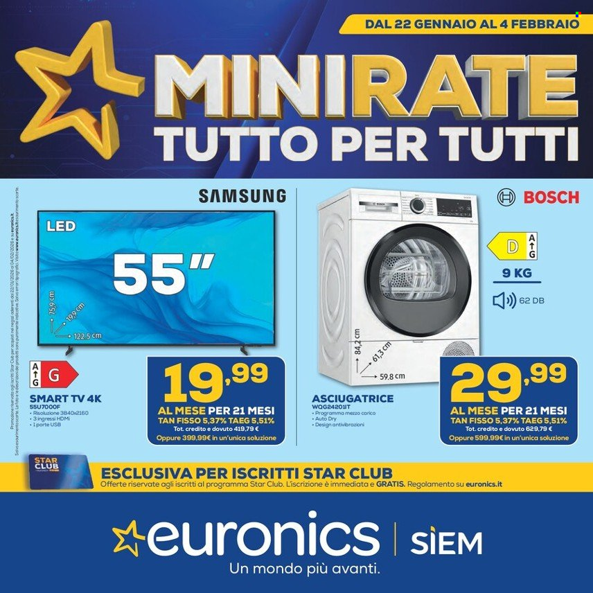 Volantino Euronics - 22/1/2026 - 4/2/2026. Pagina 1