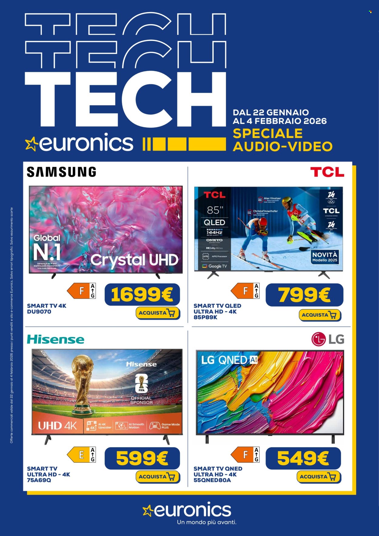 Volantino Euronics - 22/1/2026 - 4/2/2026. Pagina 1