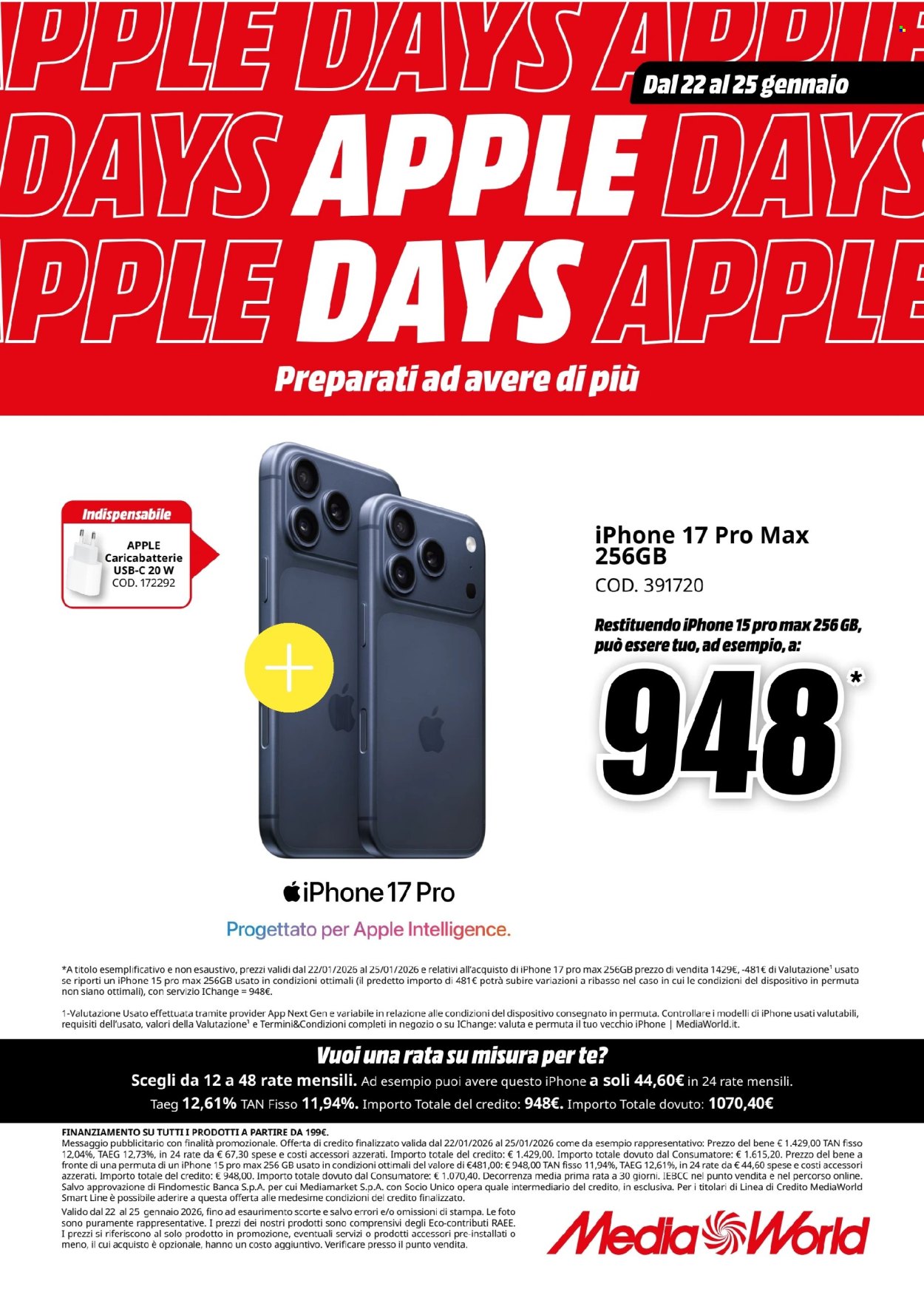 Volantino MediaWorld - 22/1/2026 - 25/1/2026. Pagina 3