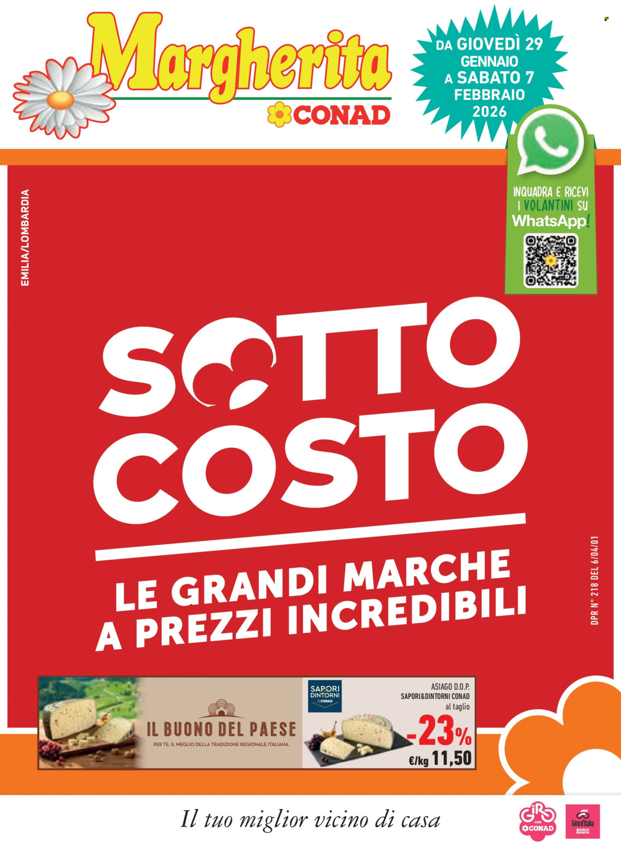 Volantino Margherita Conad - 29/1/2026 - 10/2/2026. Pagina 1