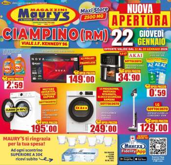 Volantino Maury's - 22/1/2026 - 28/1/2026.