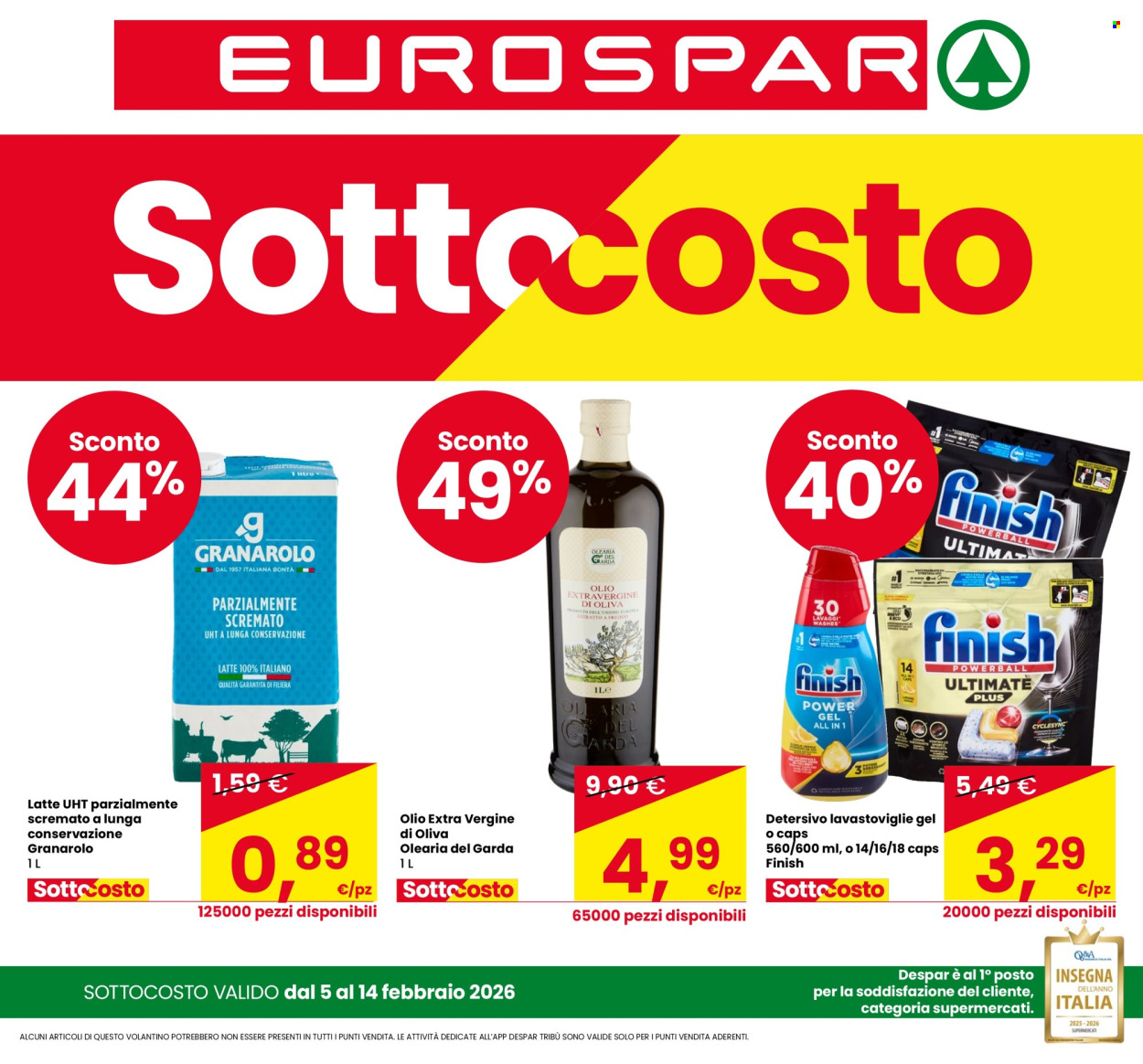 Volantino Eurospar - 5/2/2026 - 18/2/2026. Pagina 1