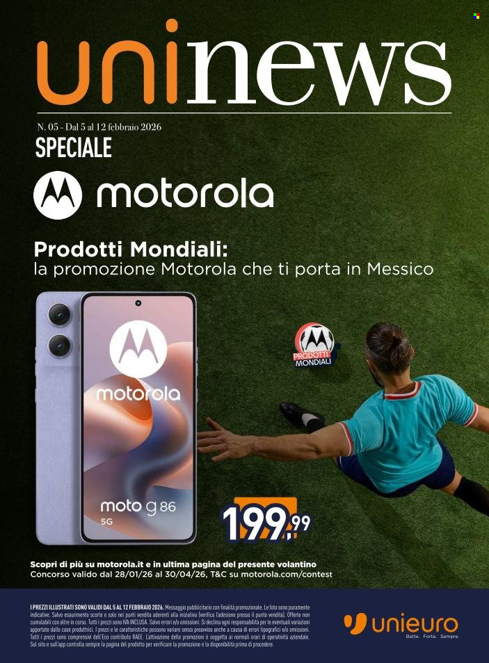 Volantino Unieuro - 5/2/2026 - 12/2/2026. Pagina 1