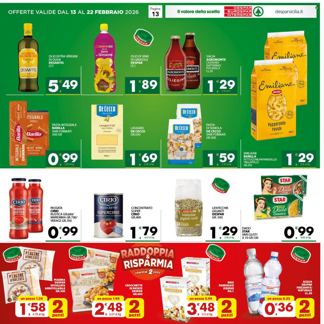Volantino Despar - 13/2/2026 - 22/2/2026. Pagina 13