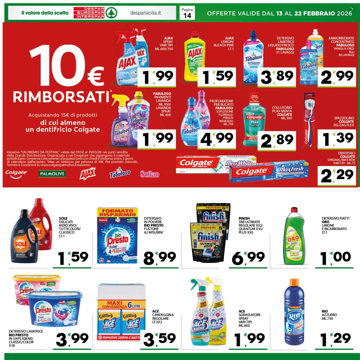 Volantino Despar - 13/2/2026 - 22/2/2026. Pagina 14
