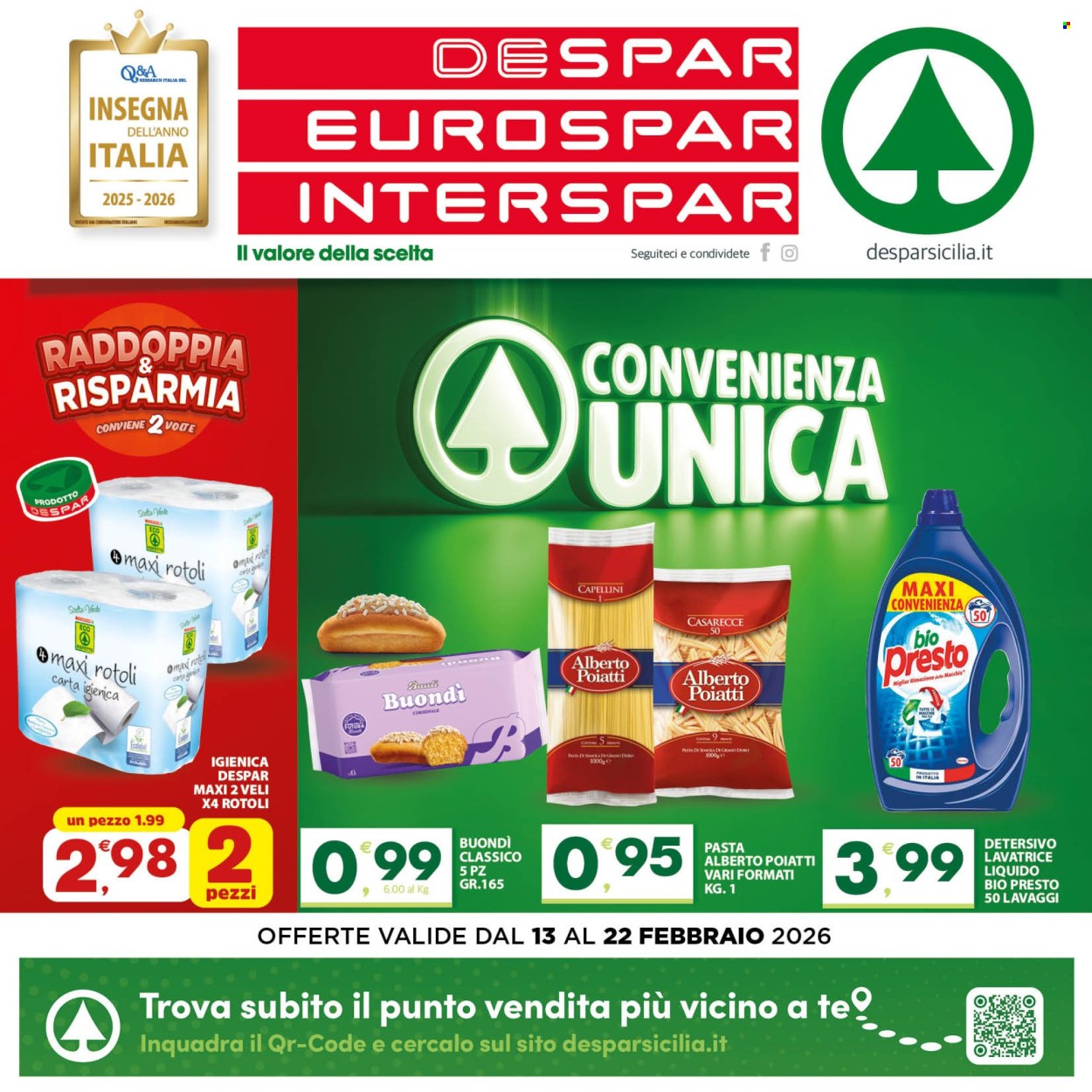 Volantino Eurospar - 13/2/2026 - 22/2/2026. Pagina 20