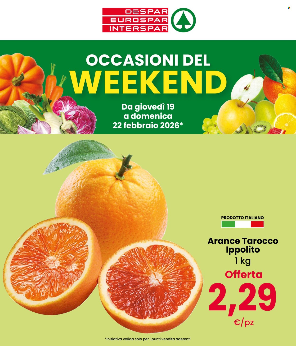 Volantino Interspar - 19/2/2026 - 22/2/2026. Pagina 1