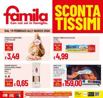 Volantino Famila - 19/2/2026 - 1/3/2026.