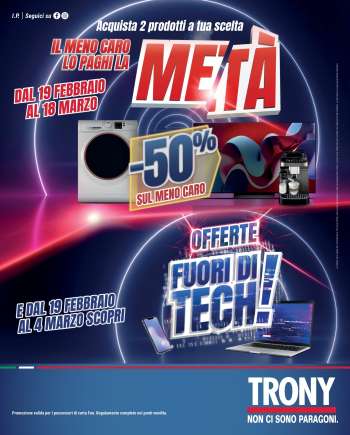 Volantino Trony - 19/2/2026 - 18/3/2026.