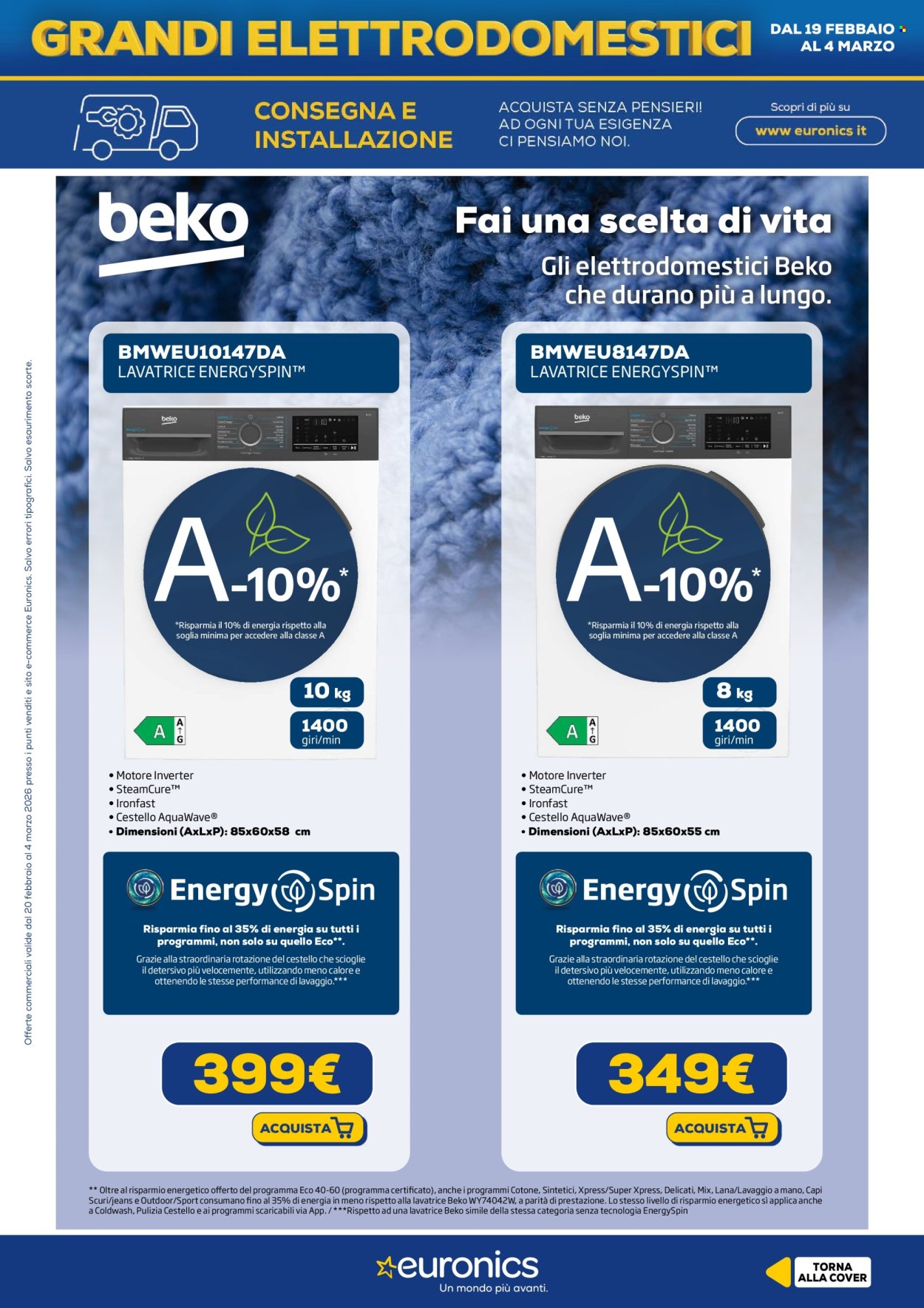 Volantino Euronics - 20/2/2026 - 4/3/2026. Pagina 11