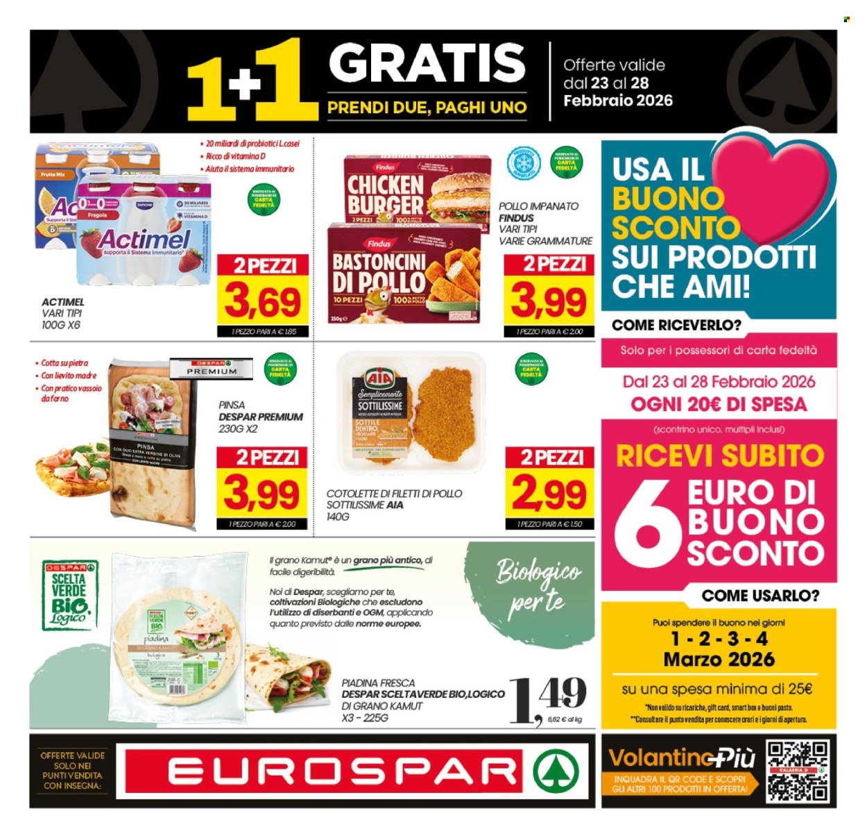 Volantino Eurospar - 23/2/2026 - 28/2/2026. Pagina 1