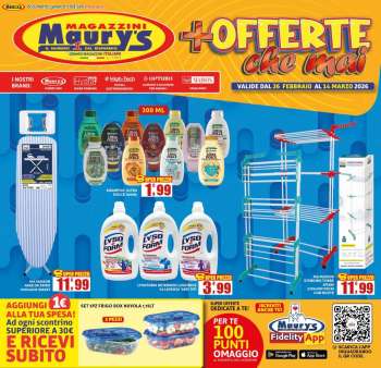 Volantino Maury's - 26/2/2026 - 14/3/2026.