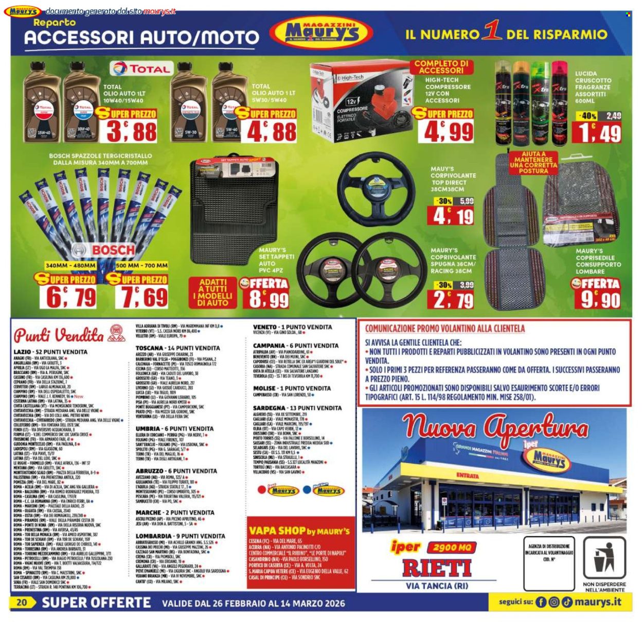 Volantino Maury's - 26/2/2026 - 14/3/2026. Pagina 20