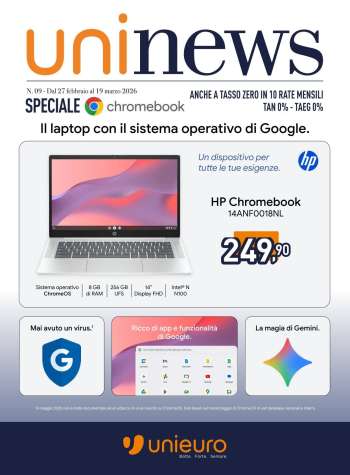 thumbnail - Volantino Unieuro - Speciale Chromebook