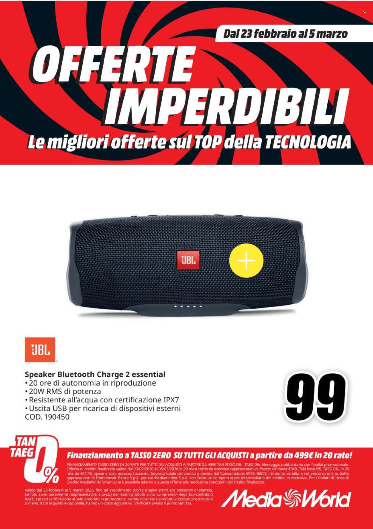 Volantino MediaWorld - 23/2/2026 - 5/3/2026. Pagina 1