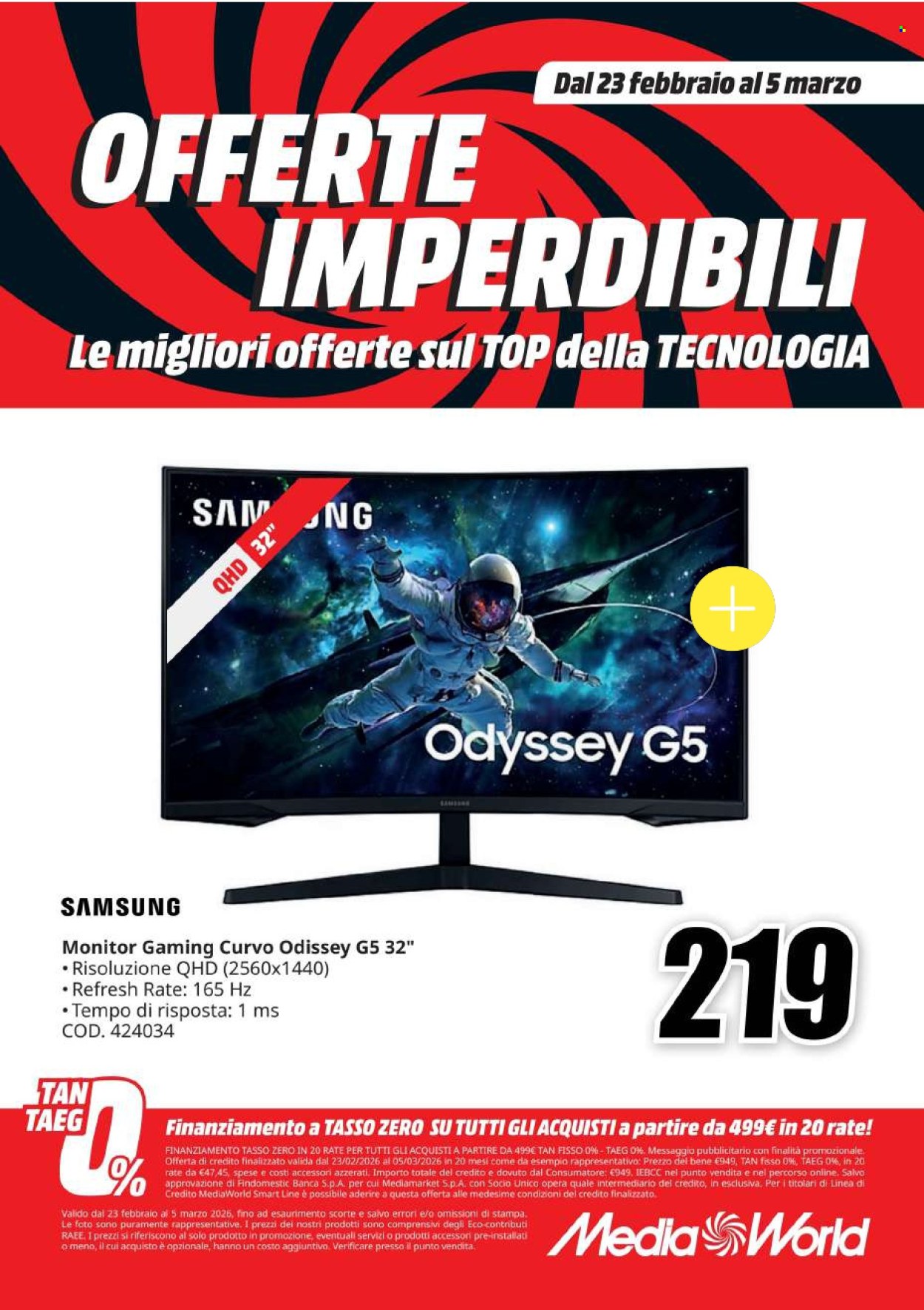 Volantino MediaWorld - 23/2/2026 - 5/3/2026. Pagina 39