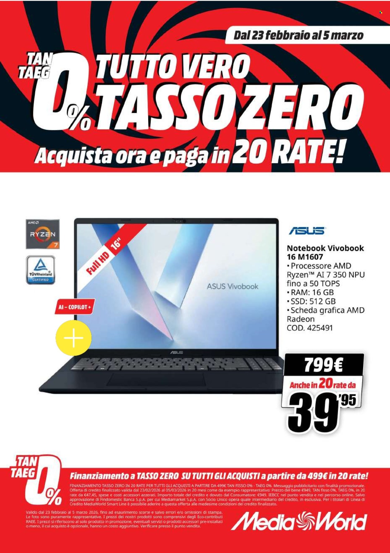 Volantino MediaWorld - 23/2/2026 - 5/3/2026. Pagina 47