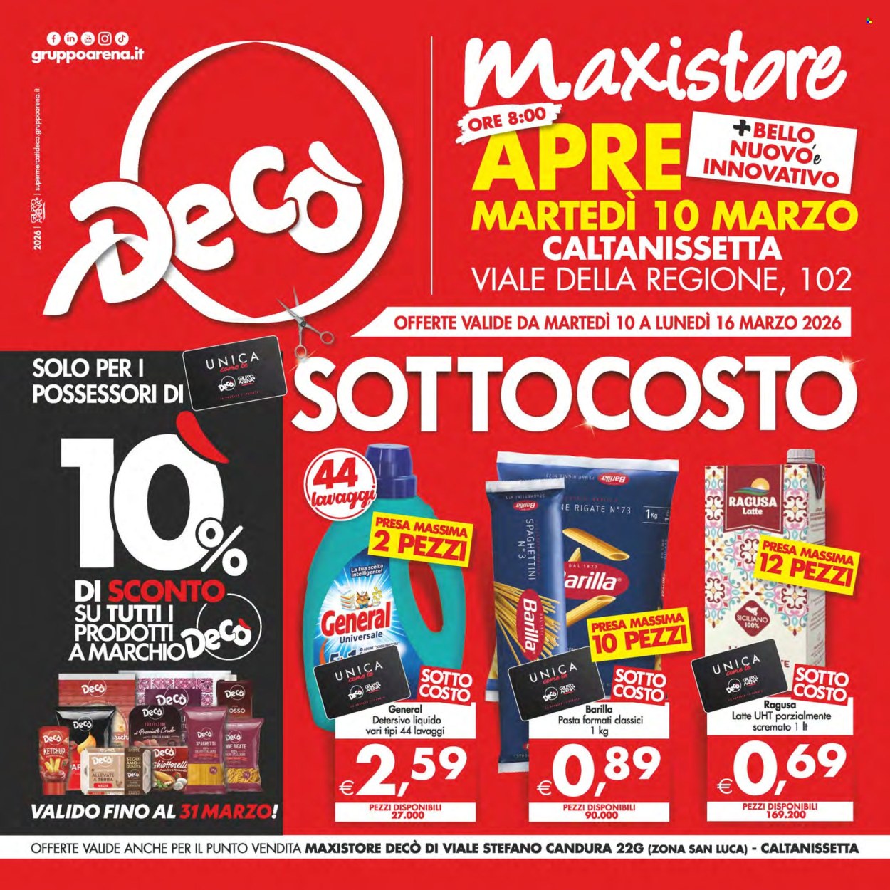 Volantino Deco - 10/3/2026 - 16/3/2026. Pagina 1
