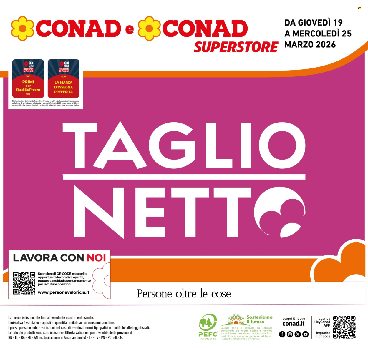 Volantino Conad Superstore - 19/3/2026 - 25/3/2026. Pagina 1