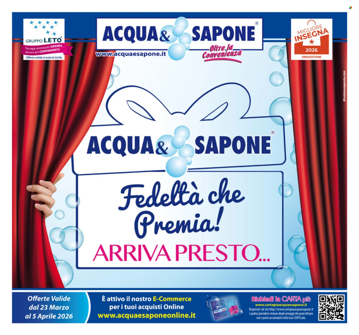 Leták Acqua & Sapone - 23.3.2026 - 5.4.2026. Strana 1