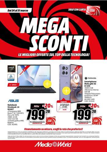 Volantino MediaWorld - 24/3/2026 - 31/3/2026.