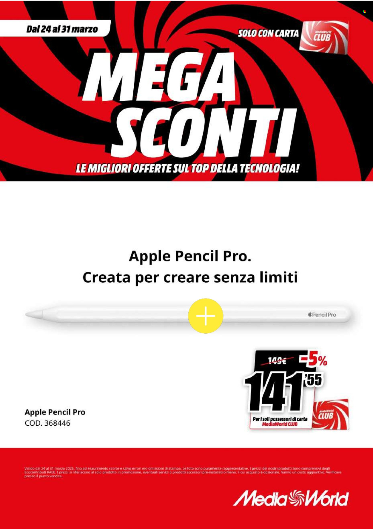 Volantino MediaWorld - 24/3/2026 - 31/3/2026. Pagina 31