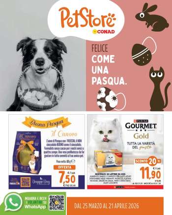 Volantino Pet Store Conad - 25/3/2026 - 21/4/2026.
