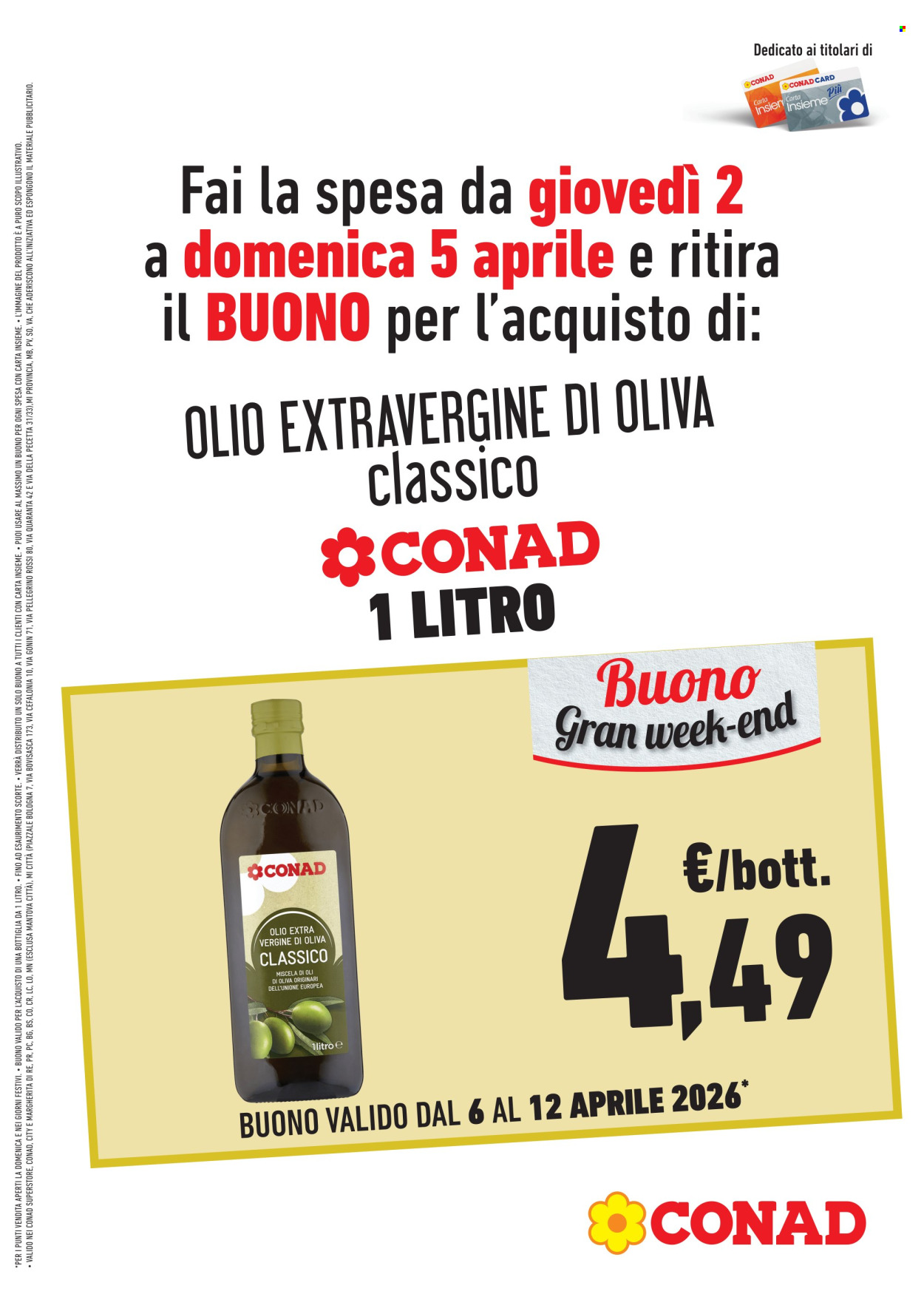 Leták Conad - 6.4.2026 - 12.4.2026. Strana 1