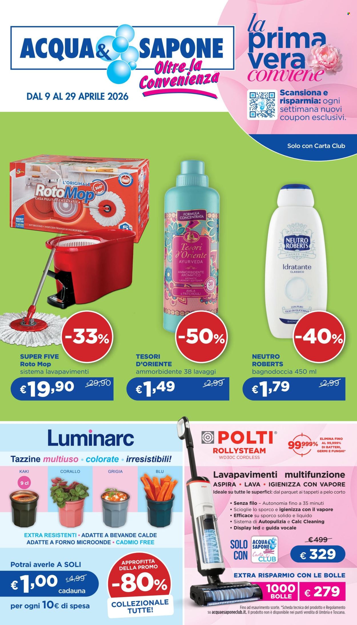 Leták Acqua & Sapone - 9.4.2026 - 29.4.2026. Strana 1