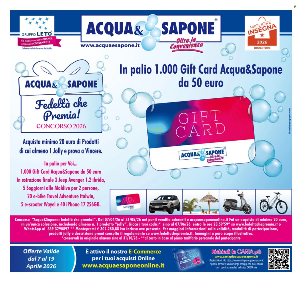 Leták Acqua & Sapone - 7.4.2026 - 19.4.2026. Strana 1
