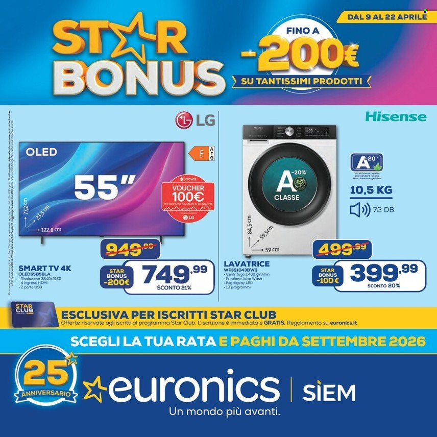 Volantino Euronics - 9/4/2026 - 22/4/2026. Pagina 1