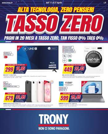 Volantino Trony - 11/4/2026 - 27/4/2026.