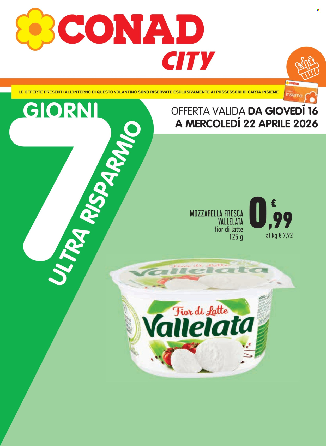 Volantino Conad City - 16/4/2026 - 22/4/2026. Pagina 1
